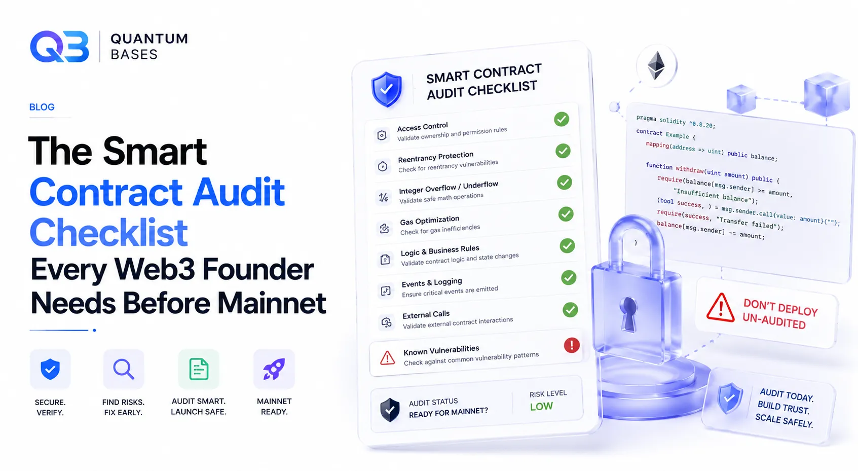 The Smart Contract Audit Checklist Every Web3 Founder Needs Before Mainnet